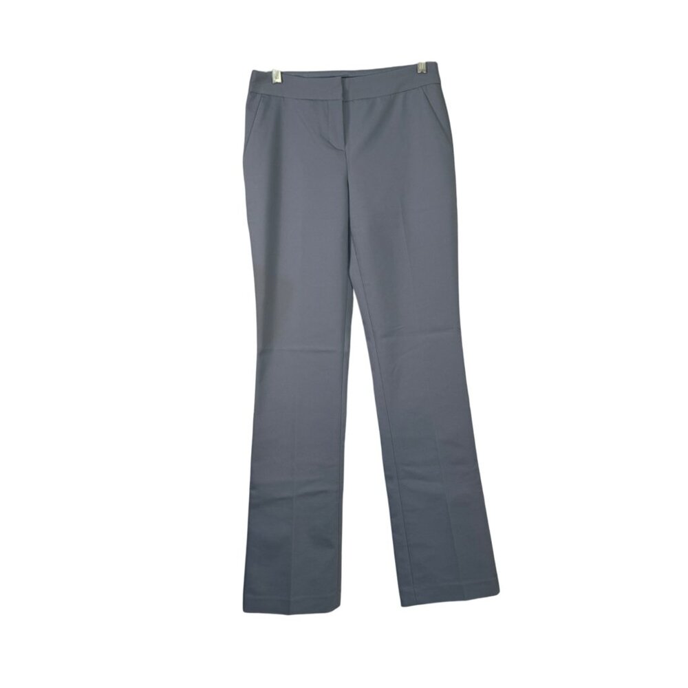 Express Womens Columnist Barely Boot Mid Rise Pants Size 2 Blue Polyester Blend